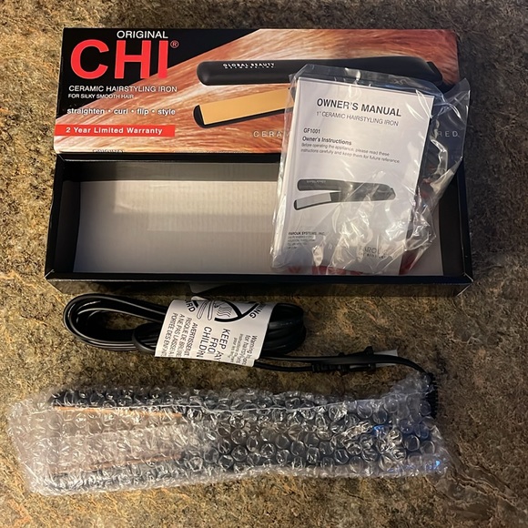 Nearly NEW CHI Ceramic Hairstyling Iron Silky Smooth Hair 🩵 Ionic 🩵FarInfrared - Picture 8 of 9